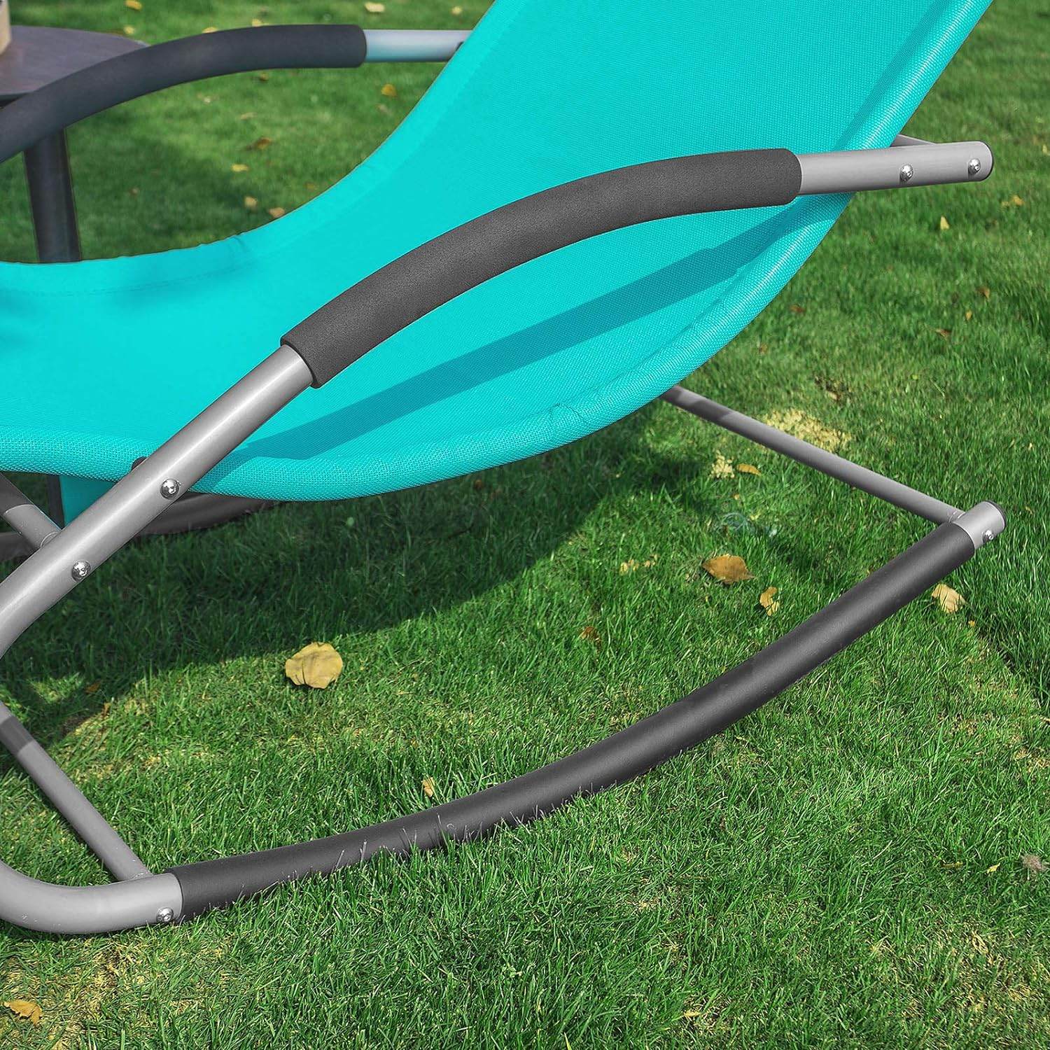 2-er Set Gartenliege | Sonnenliege mit Tasche | Liegestuhl Türkis | OGS28-HBx2 - Palo24