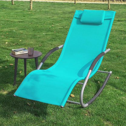 2-er Set Gartenliege | Sonnenliege mit Tasche | Liegestuhl Türkis | OGS28-HBx2 - Palo24
