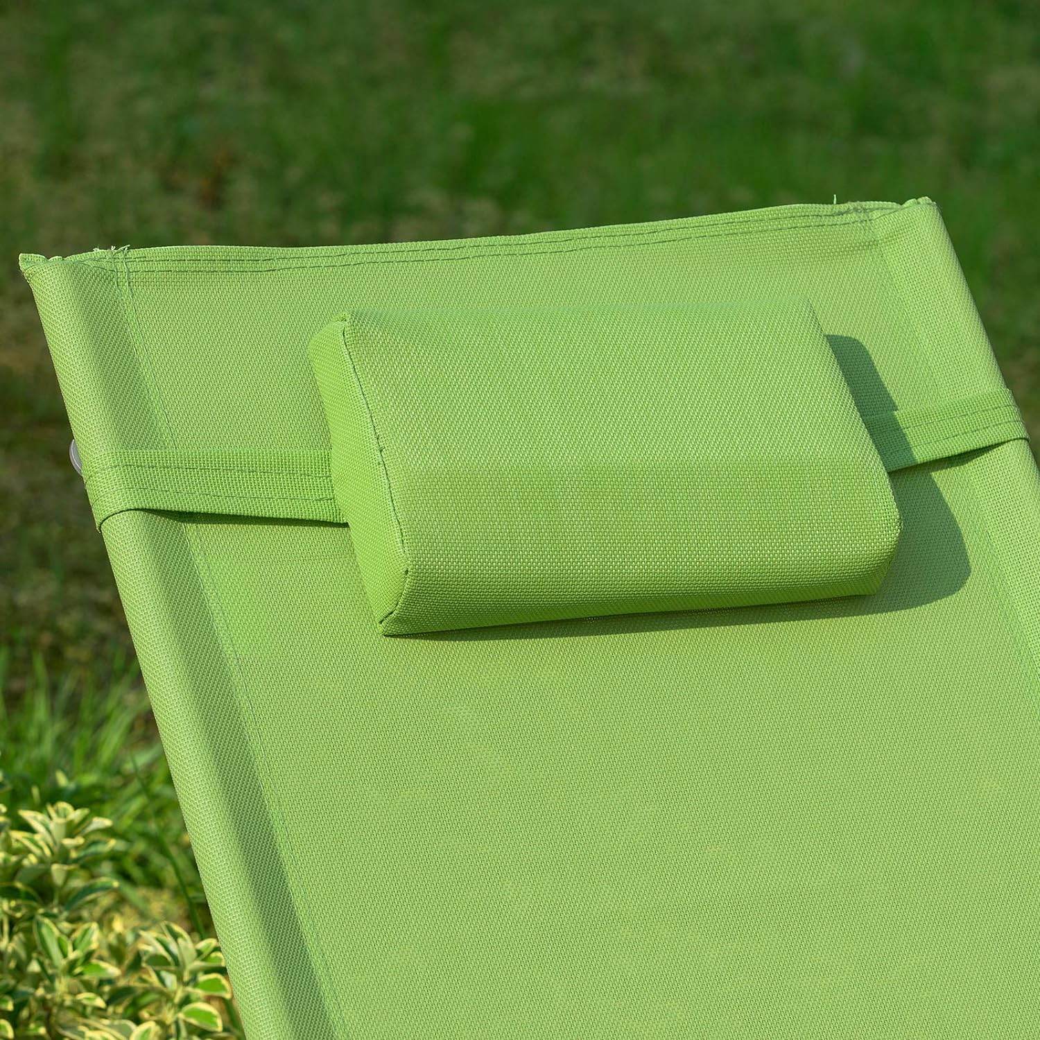Gartenliege | Sonnenliege mit Tasche | Liegestuhl grün | OGS28-GR - Palo24