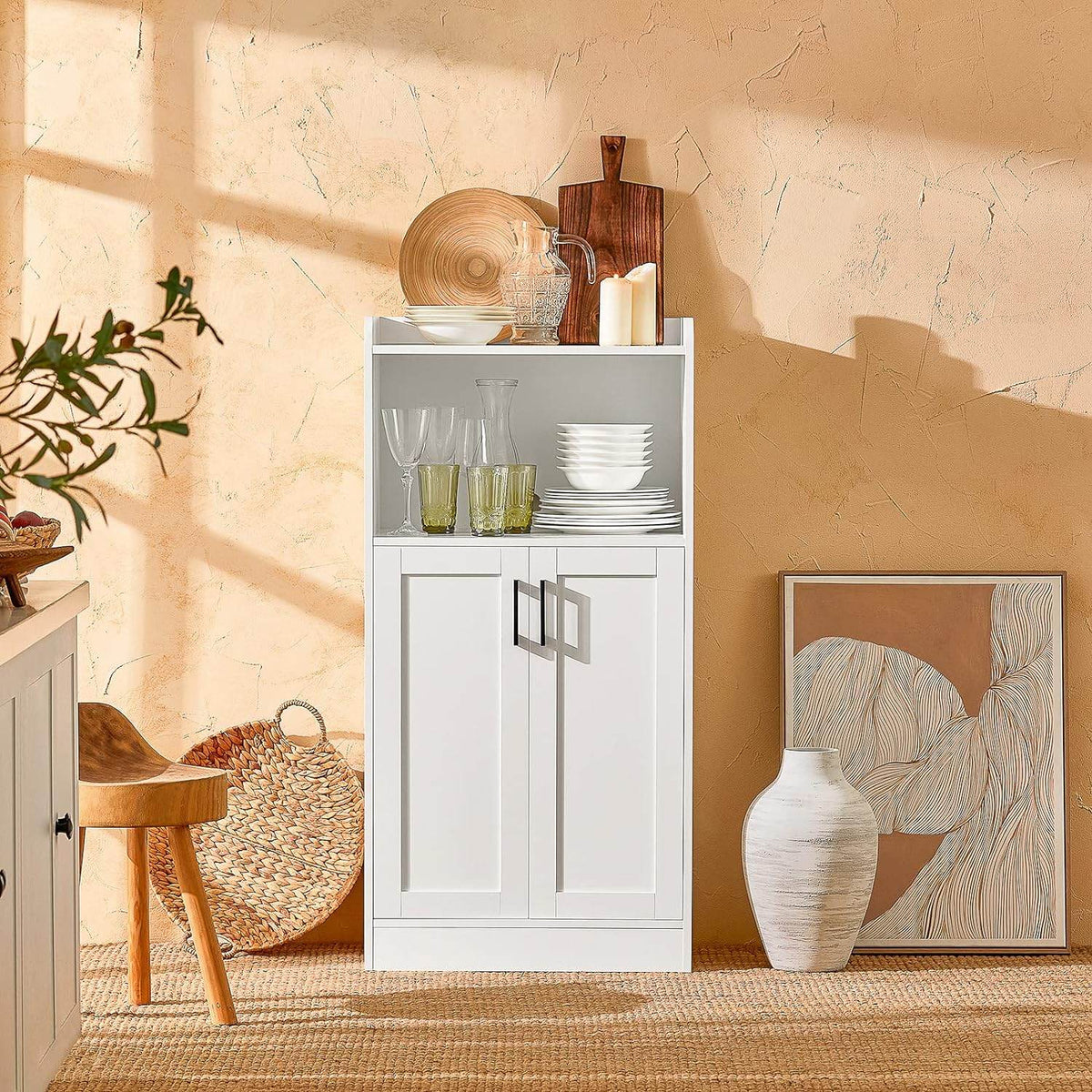 Küchenschrank | Sideboard | Flurschrank | Mikrowellenschrank | FSB47-W - Palo24