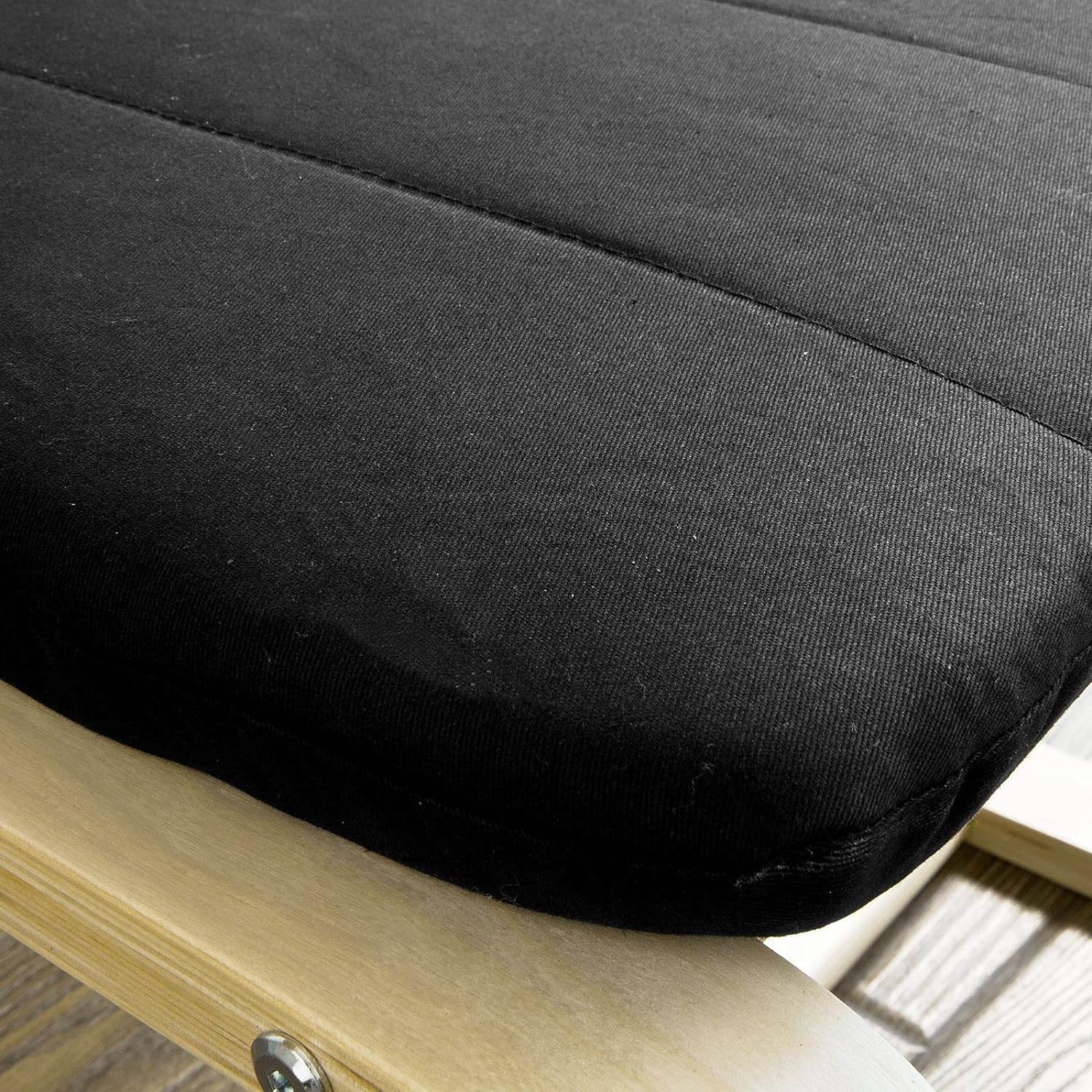 Fußhocker | Fußablage | Hocker Schwarz | FST38-SCH - Palo24