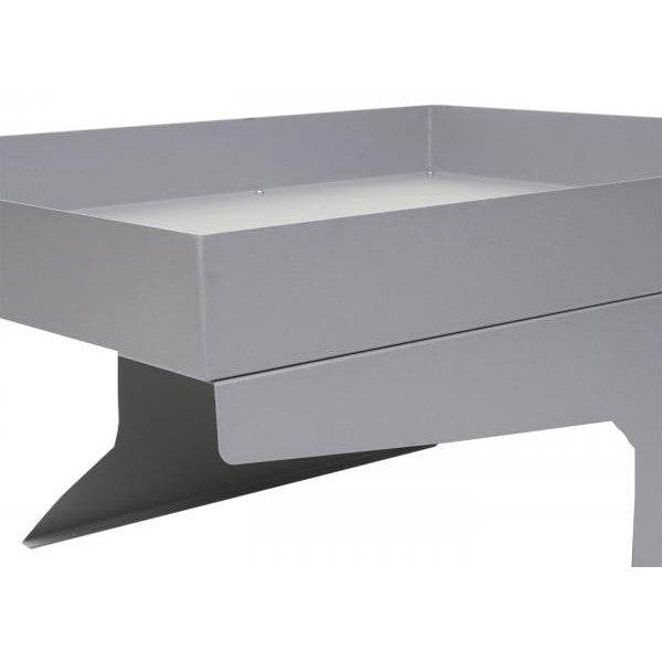 Mähroboter-Garage mit Pflanzkasten HWC-G60, Dach Unterstand für Rasenmäher, Metall 37x60x70cm ~ grau - Palo24