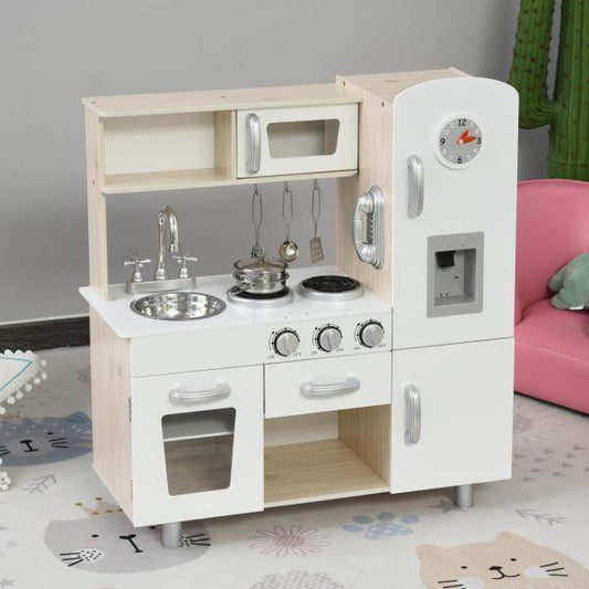 Kinderküche mit viel Zubehör Spielküche Kiefer MDF Weiss - Palo24