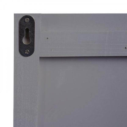 Wandgarderobe Garderobenpaneel Shabby-Look Vintage, 8 Haken 91x60cm ~ grau-blau, shabby - Palo24