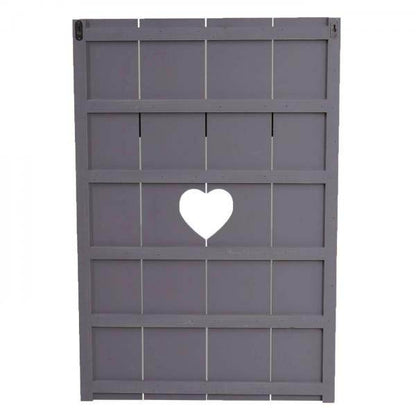 Wandgarderobe Garderobenpaneel Shabby-Look Vintage, 8 Haken 91x60cm ~ grau-blau, shabby - Palo24