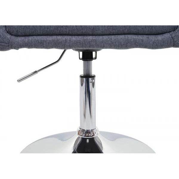 Esszimmerstuhl HWC-F19, Küchenstuhl Stuhl Drehstuhl Loungesessel, drehbar höhenverstellbar ~ Stoff/Textil dunkelgrau - Palo24