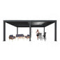 Pergola HWC-L46, Gartenpavillon Lamellen-Pavillon, 11cm-Aluminium-Gestell, Regenrinne sturmfest, 3x6m ~ anthrazit - Palo24