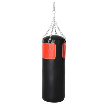 Boxsack Trainingsdummy Boxtraining Boxen mit Boxhandschuhen Schwarz Ø30 x 120 cm - Palo24
