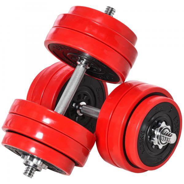 Hantelset 20/30KGS 2-IN-1 Hanteln & Langhanteln verstellbar - Palo24