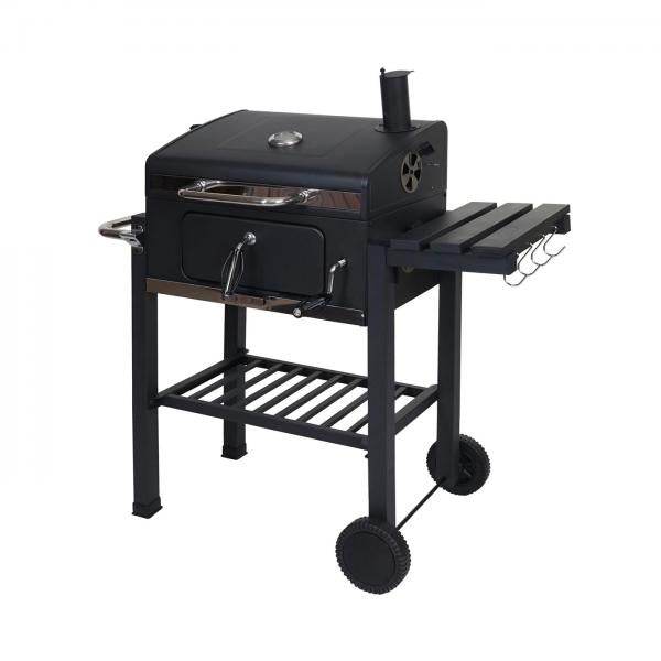 Grillwagen Holzkohlegrill Standgrill Barbecue BBQ Gartengrill mit Deckel Ablagen, Stahl, 110x100x51cm schwarz - Palo24