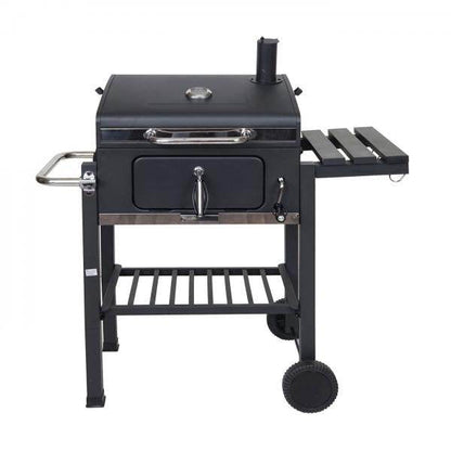 Grillwagen Holzkohlegrill Standgrill Barbecue BBQ Gartengrill mit Deckel Ablagen, Stahl, 110x100x51cm schwarz - Palo24