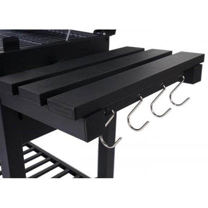 Grillwagen Holzkohlegrill Standgrill Barbecue BBQ Gartengrill mit Deckel Ablagen, Stahl, 110x100x51cm schwarz - Palo24