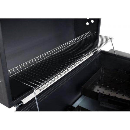Holzkohlegrill HWC-K94, Grillwagen Standgrill BBQ Gartengrill mit Deckel Ablage, Stahl Emaille 110x153x60cm schwarz - Palo24