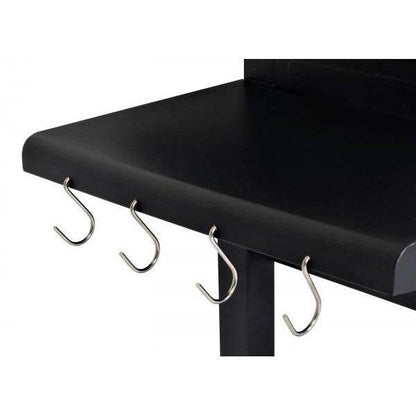 Holzkohlegrill HWC-K94, Grillwagen Standgrill BBQ Gartengrill mit Deckel Ablage, Stahl Emaille 110x153x60cm schwarz - Palo24
