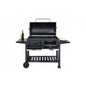 Holzkohlegrill HWC-K94, Grillwagen Standgrill BBQ Gartengrill mit Deckel Ablage, Stahl Emaille 110x153x60cm schwarz - Palo24