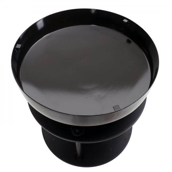 Feuerschale mit Grill HWC-K95, Feuerstelle Grill BBQ, Grillplatte Ablagefläche, Stahl Edelstahl Emaille Ø 56cm schwarz - Palo24