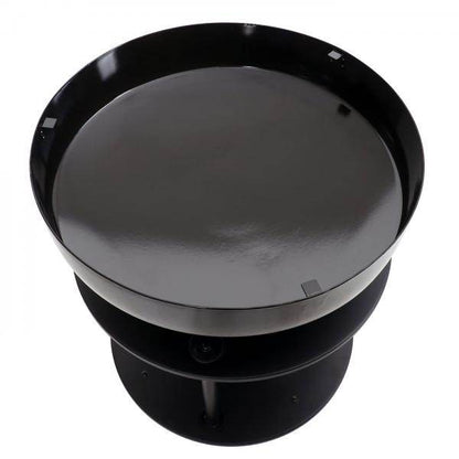 Feuerschale mit Grill HWC-K95, Feuerstelle Grill BBQ, Grillplatte Ablagefläche, Stahl Edelstahl Emaille Ø 56cm schwarz - Palo24