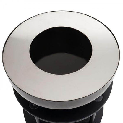 Feuerschale mit Grill HWC-K95, Feuerstelle Grill BBQ, Grillplatte Ablagefläche, Stahl Edelstahl Emaille Ø 56cm schwarz - Palo24