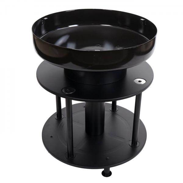 Feuerschale mit Grill HWC-K95, Feuerstelle Grill BBQ, Grillplatte Ablagefläche, Stahl Edelstahl Emaille Ø 56cm schwarz - Palo24