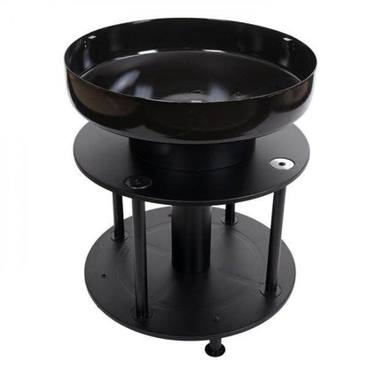 Feuerschale mit Grill HWC-K95, Feuerstelle Grill BBQ, Grillplatte Ablagefläche, Stahl Edelstahl Emaille Ø 56cm schwarz - Palo24