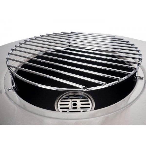 Feuerschale mit Grill HWC-K96, Feuerstelle Feuerkorb BBQ, Grillrost Grillplatte, Stahl Edelstahl Ø 58cm schwarz - Palo24