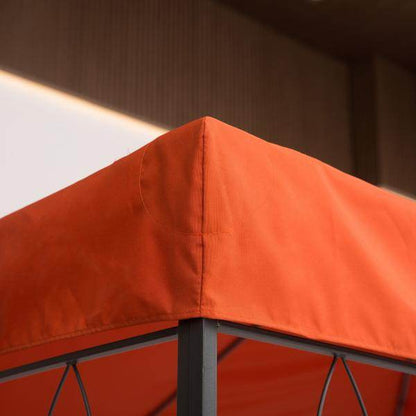 Ersatzdach Pavillondach für Metallpavillon Polyester 3x4m Rostrot - Palo24