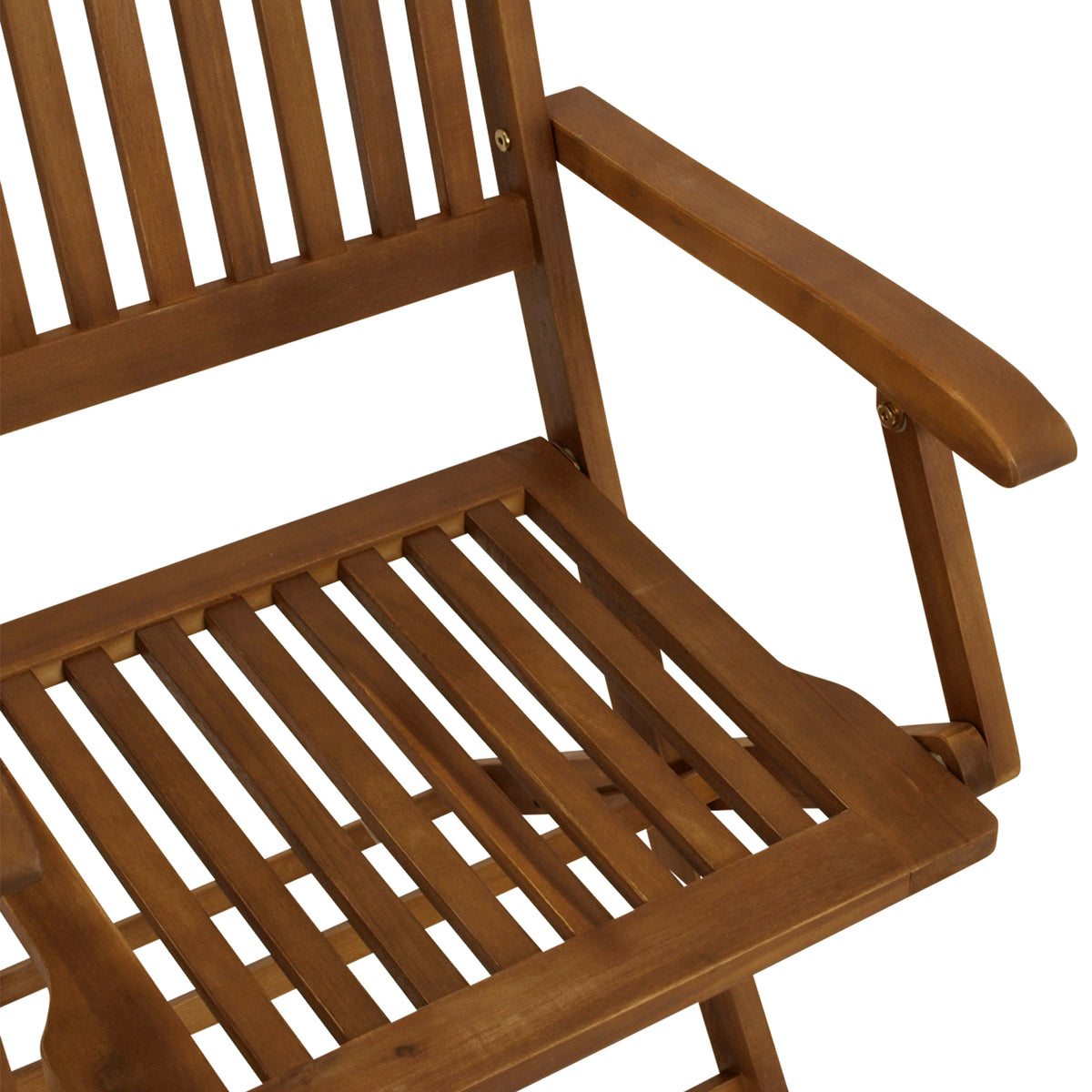 Set di 2 sedie pieghevoli con braccioli BENITA, acacia oliata