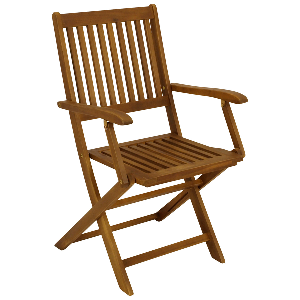 Set di 2 sedie pieghevoli con braccioli BENITA, acacia oliata