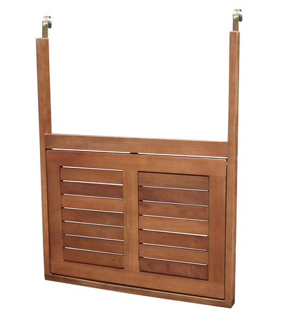 Table suspendue balcon 60x40cm, bois d'acacia huilé