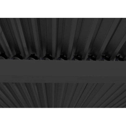 Alu Pergola HWC-L41 mit 6x Seitenwand, Lamellen-Pavillon, stabiles 8cm-Metall-Gestell 3x6m ~ anthrazit - Palo24
