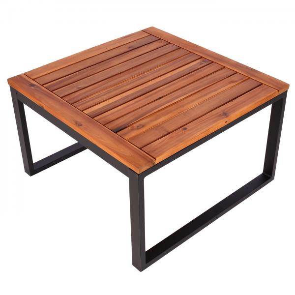 Garten-Garnitur HWC-L26, Gartenlounge Lounge-Set Sitzgruppe Sofa, Metall Akazie Holz MVG-zertifiziert ~ hellgrau - Palo24