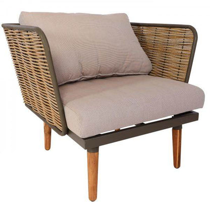 Gartengarnitur HWC-L31, Garnitur Lounge-Set Sofa Outdoor, Spun Poly Metall Poly-Rattan MVG-zertifiziert ~ beige-braun - Palo24