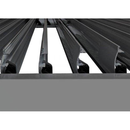 Pergola HWC-L46, Gartenpavillon Lamellen-Pavillon, 11cm-Aluminium-Gestell, Regenrinne sturmfest, 3x6m ~ anthrazit - Palo24