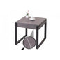 Beistelltisch Kaffeetisch Nachttisch Loungetisch Couchtisch, Metall 51x50x54cm ~ Marmor-Optik grau - Palo24