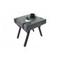 Beistelltisch Kaffeetisch Nachttisch Loungetisch Couchtisch, Eisen MDF 50x55x50cm ~ Marmor-Optik grau - Palo24