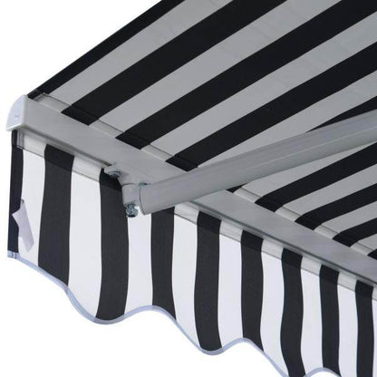 Markise Gelenkarmmarkise Sonnenschutz Grau/Weiss 3,5x2,5m - Palo24