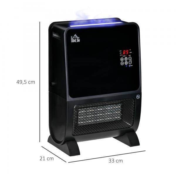 2 in 1 Heizlüfter Heizgerät Elektroheizer mit Fernbedienung Luftbefeuchter LED - Palo24