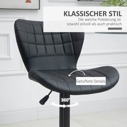 2-er-Set Barhocker Retrodesign Schwarz - Palo24