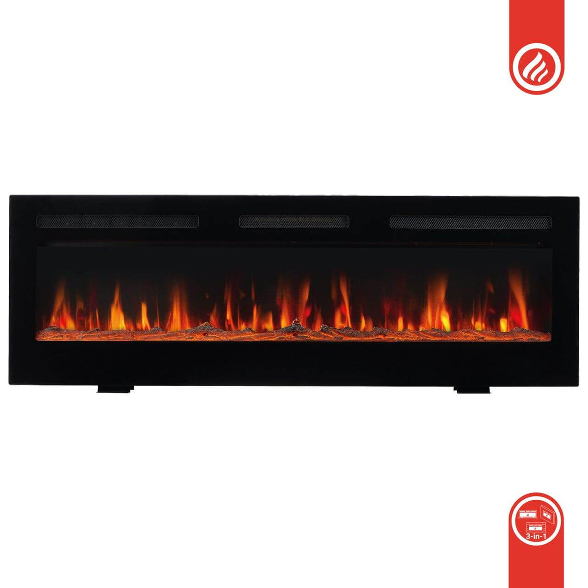 KAMINIO 3-in-1 Elektrokamin MARLON mit Heizung, 3D-Flammeneffekt - 36 Zoll - Palo24