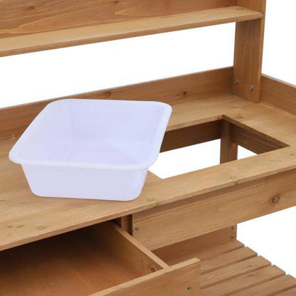 Pflanztisch mit Wanne Tannenholz H112cm Natur - Palo24