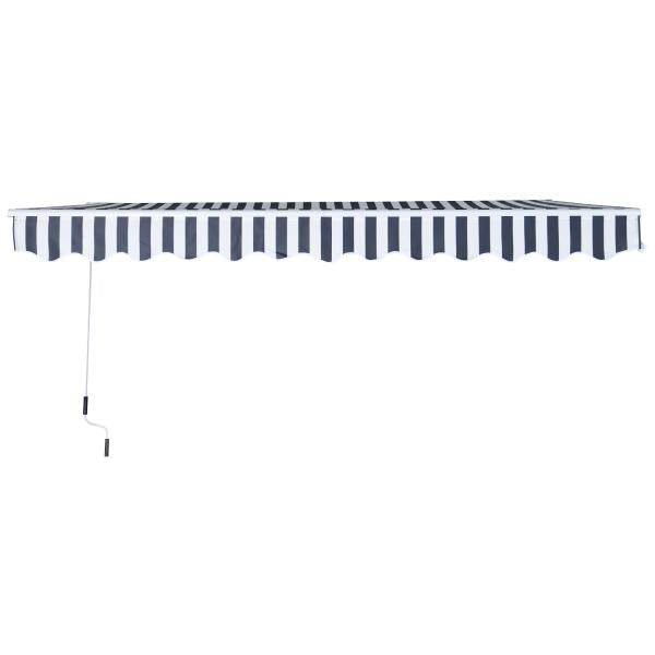 Markise Gelenkarmmarkise Sonnenschutz Grau/Weiss 3,5x2,5m - Palo24