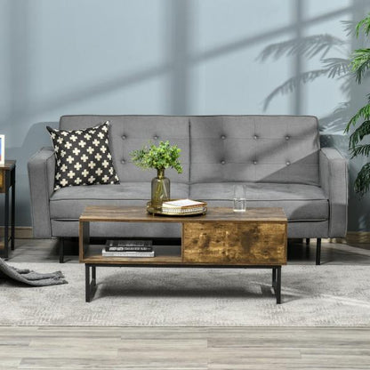 Schlafsofa 3-Sitzer Schlafcouch Stoffsofa Grau - Palo24