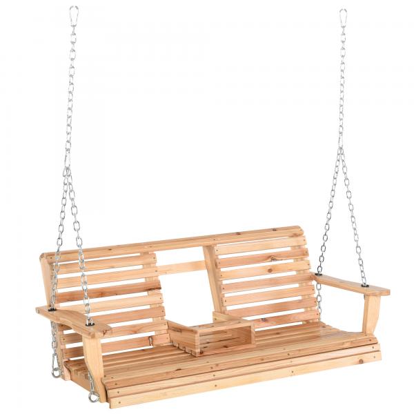 Gartenschaukel 2-3 Personen Tannenholz Patio 150 x 75 x 53 cm Natur - Palo24