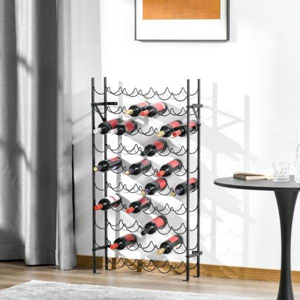 Weinregal Flaschenregal für 60 Flaschen Metall Schwarz - Palo24
