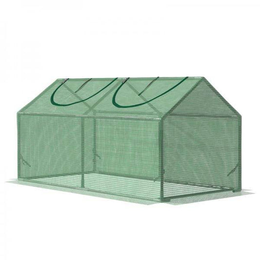 Foliengewächshaus mit Fenster PE Treibhaus Tomatenhaus Frühbeet 120 x 60 x 60 cm Grün - Palo24
