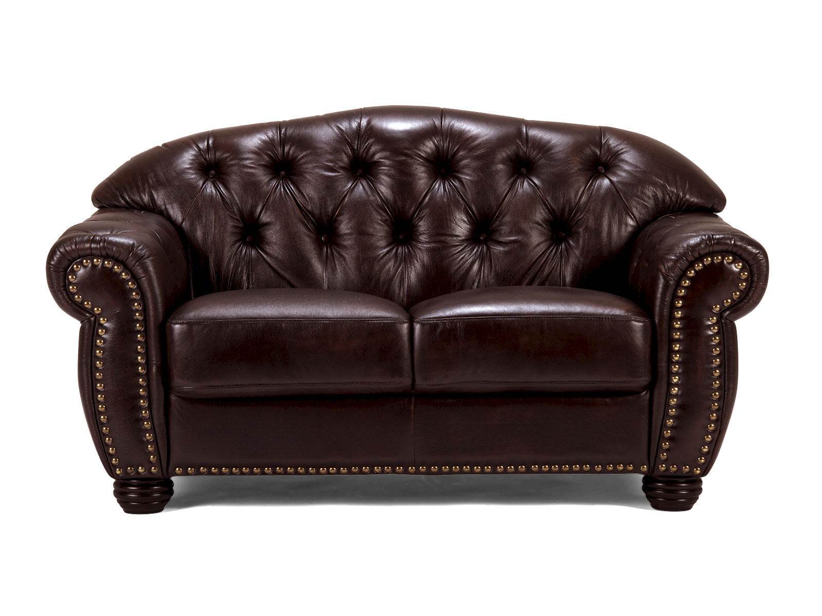 Sofa Chesterfield Hereford 2-Sitzer Echtleder - Palo24