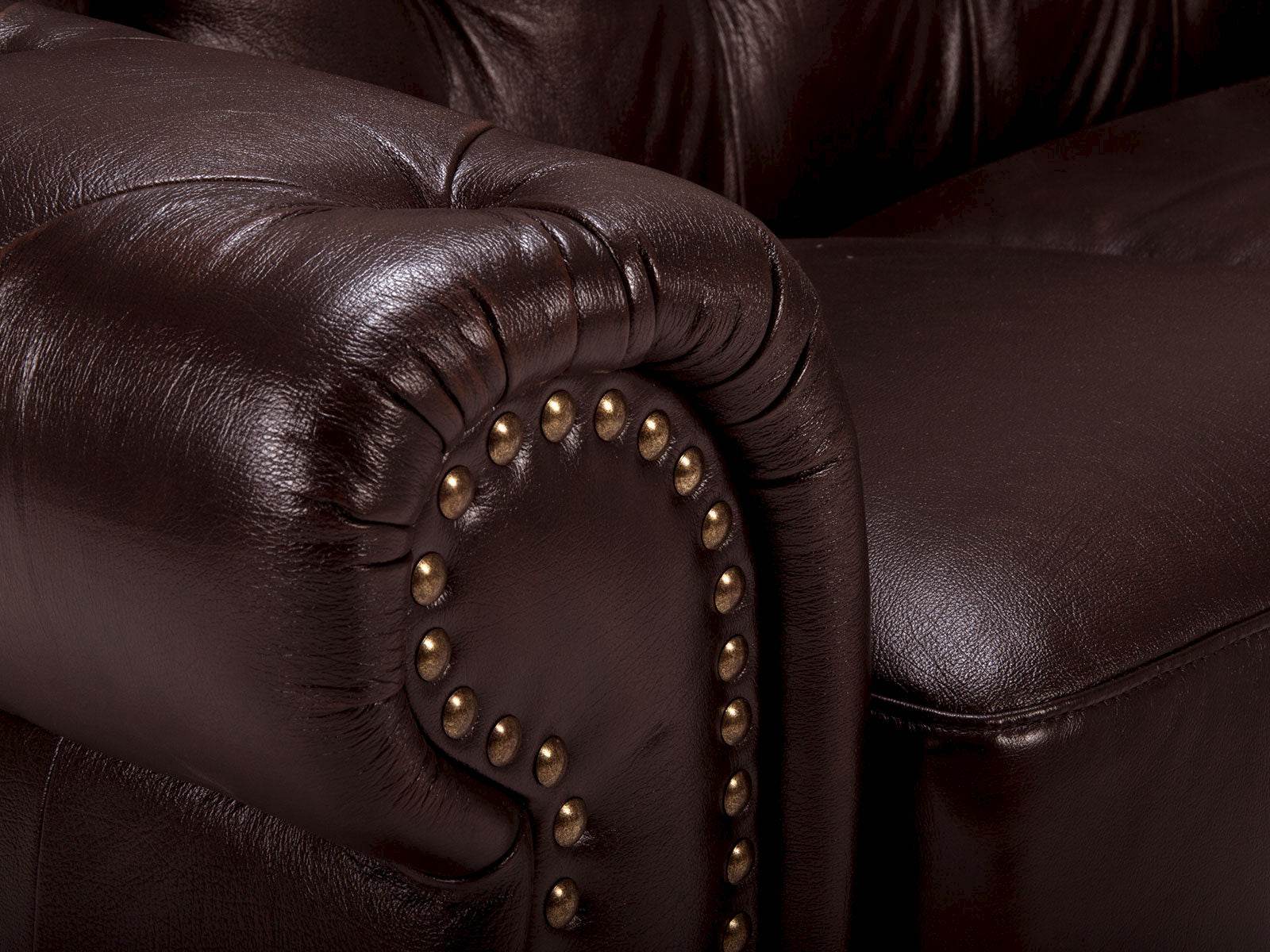 Sofa Chesterfield Hereford 2-Sitzer Echtleder - Palo24