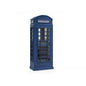Barschrank Telefonzelle Vintage-Vitrine Blau - Palo24