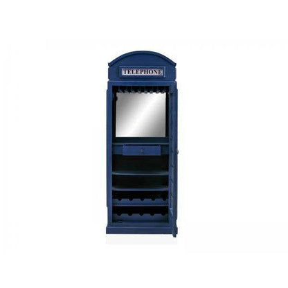 Barschrank Telefonzelle Vintage-Vitrine Blau - Palo24