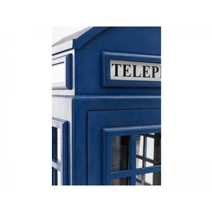 Barschrank Telefonzelle Vintage-Vitrine Blau - Palo24